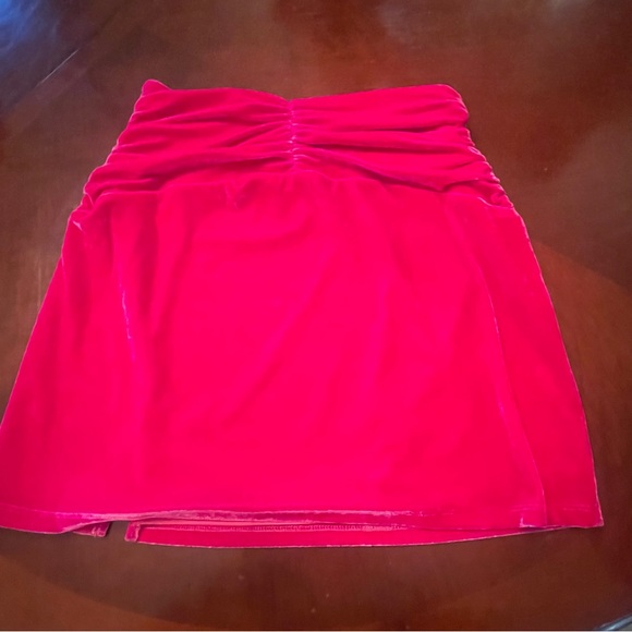Lovers + Friends Fuchsia Velvet Mini Skirt - Picture 4 of 5